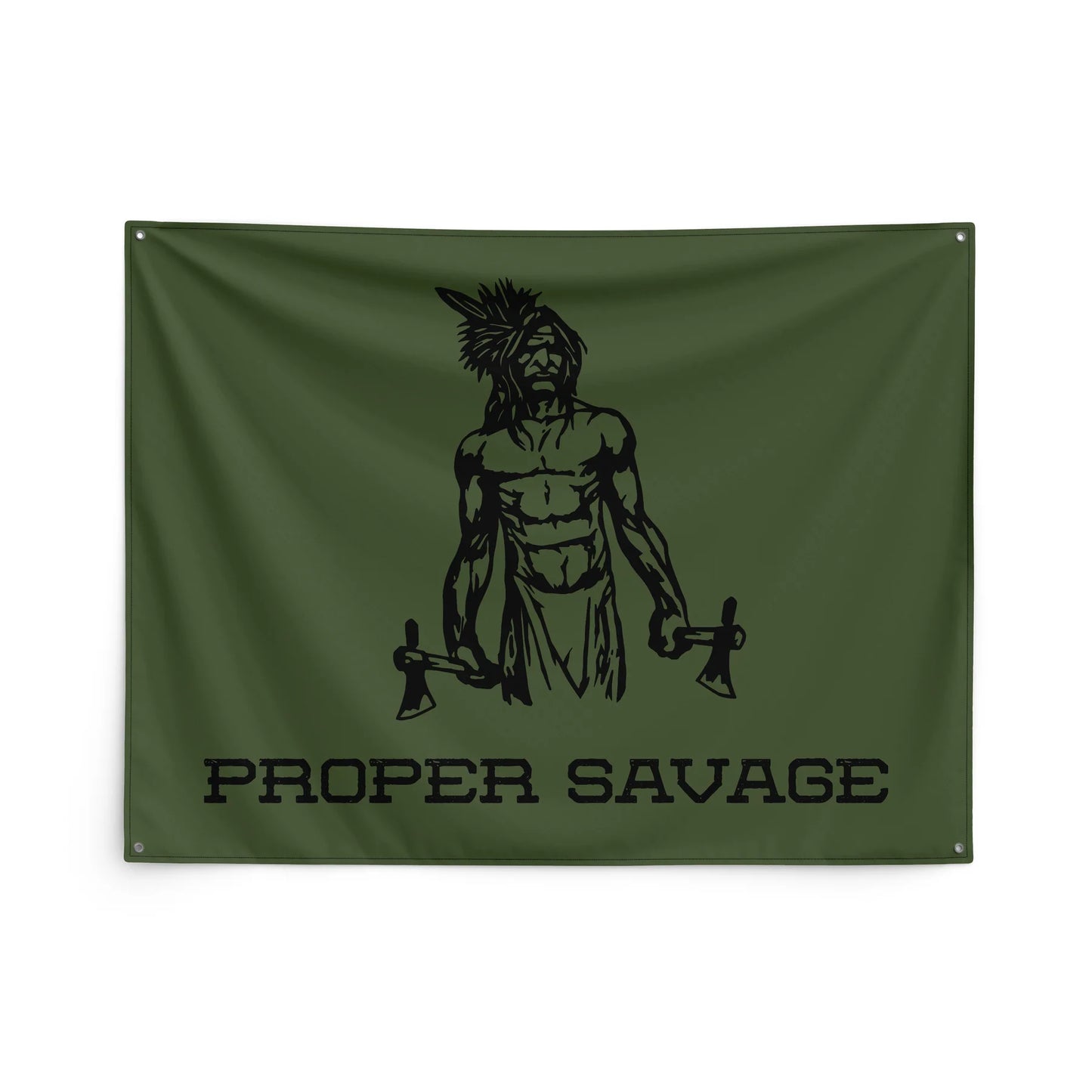 Proper Savage Warrior Garage Banner